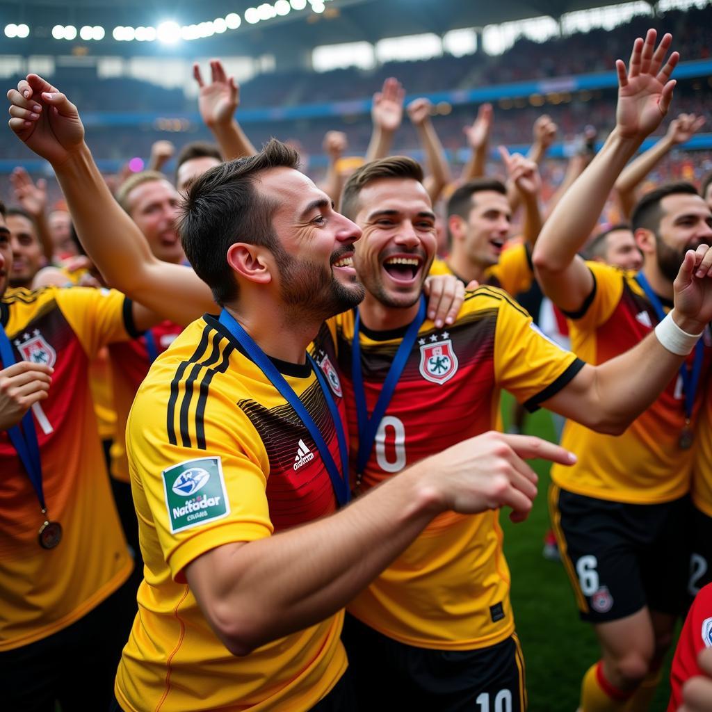 Germany Celebrating Their 2014 World Cup Victory