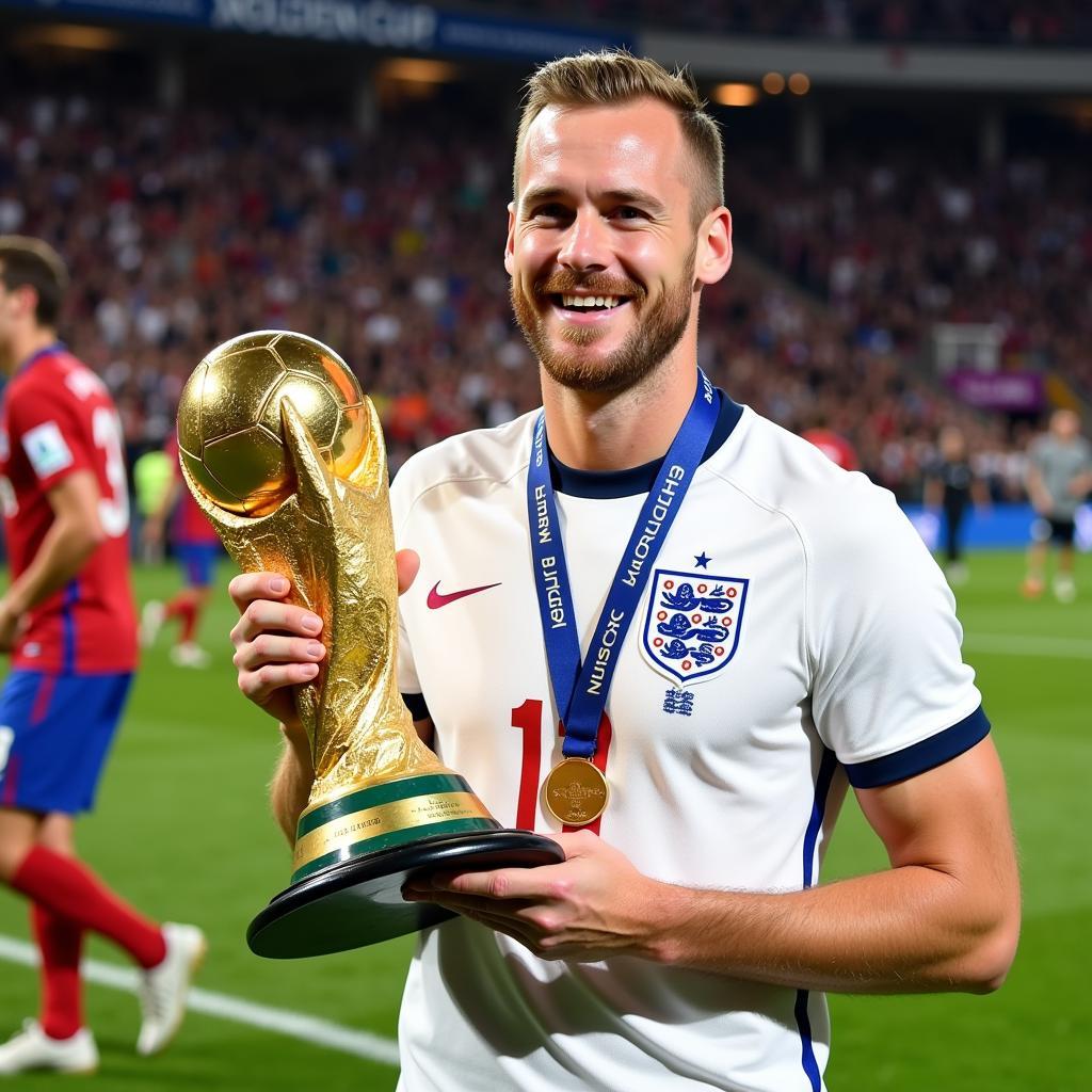 Harry Kane nhận Chiếc giày vàng World Cup 2018