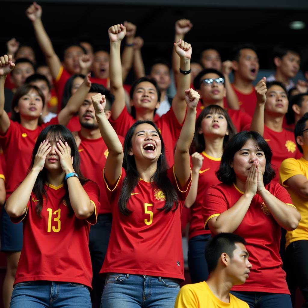 Cảm xúc của người hâm mộ trong trận đấu Việt Nam vs Nhật Bản Asian Cup 2019