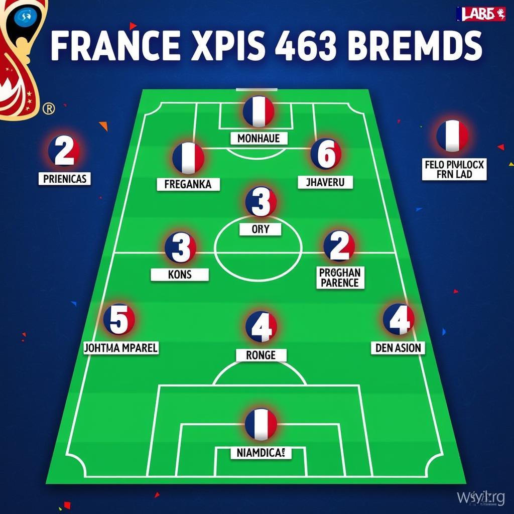 Hình nền đội hình France World Cup 2018