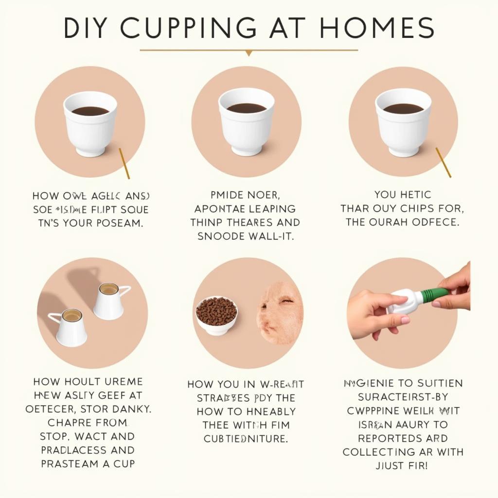 Hướng dẫn DIY Cupping: Minh họa các bước thực hiện DIY cupping tại nhà.