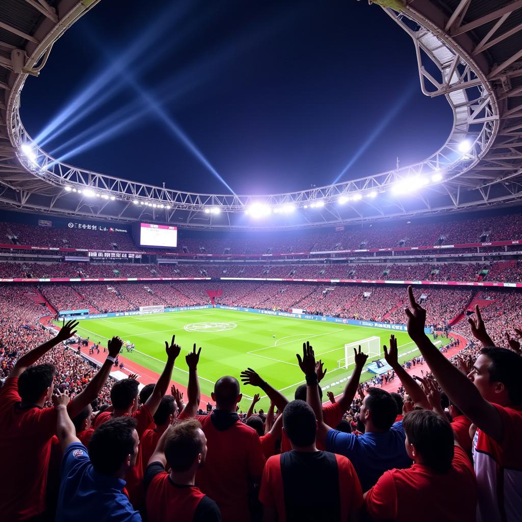 Fans celebrate a goal during the International Champions Cup 2017