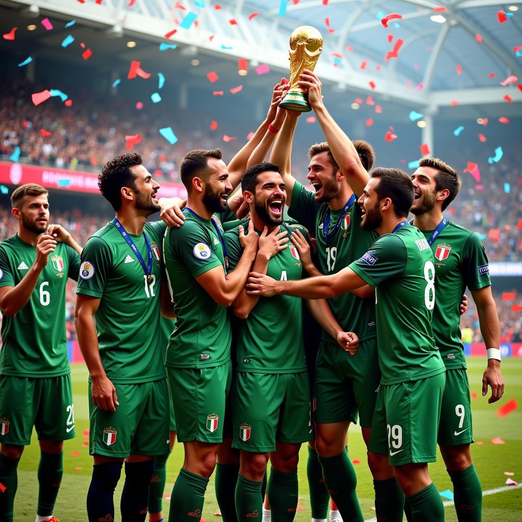 Italian Team Celebrating World Cup Victory