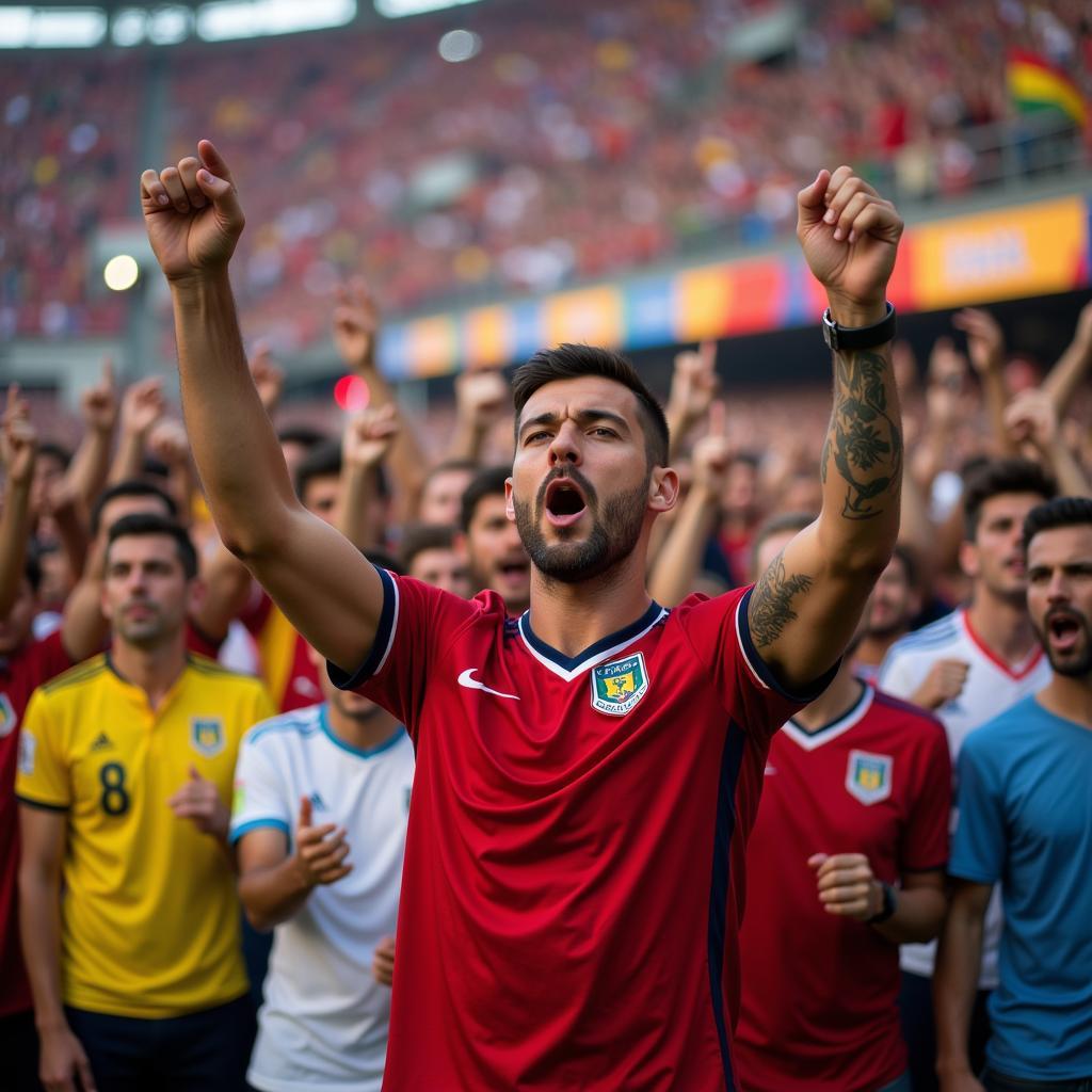 Khán giả cổ vũ tại vòng loại World Cup