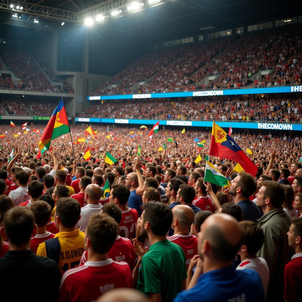 Khán giả hát vang bài hát World Cup