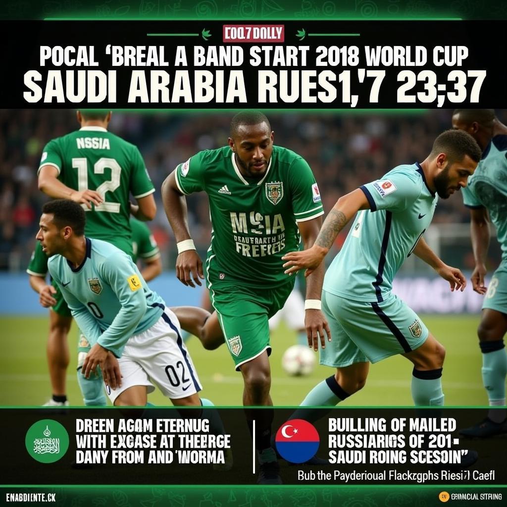 Khởi đầu khó khăn của Saudi Arabia tại World Cup 2018