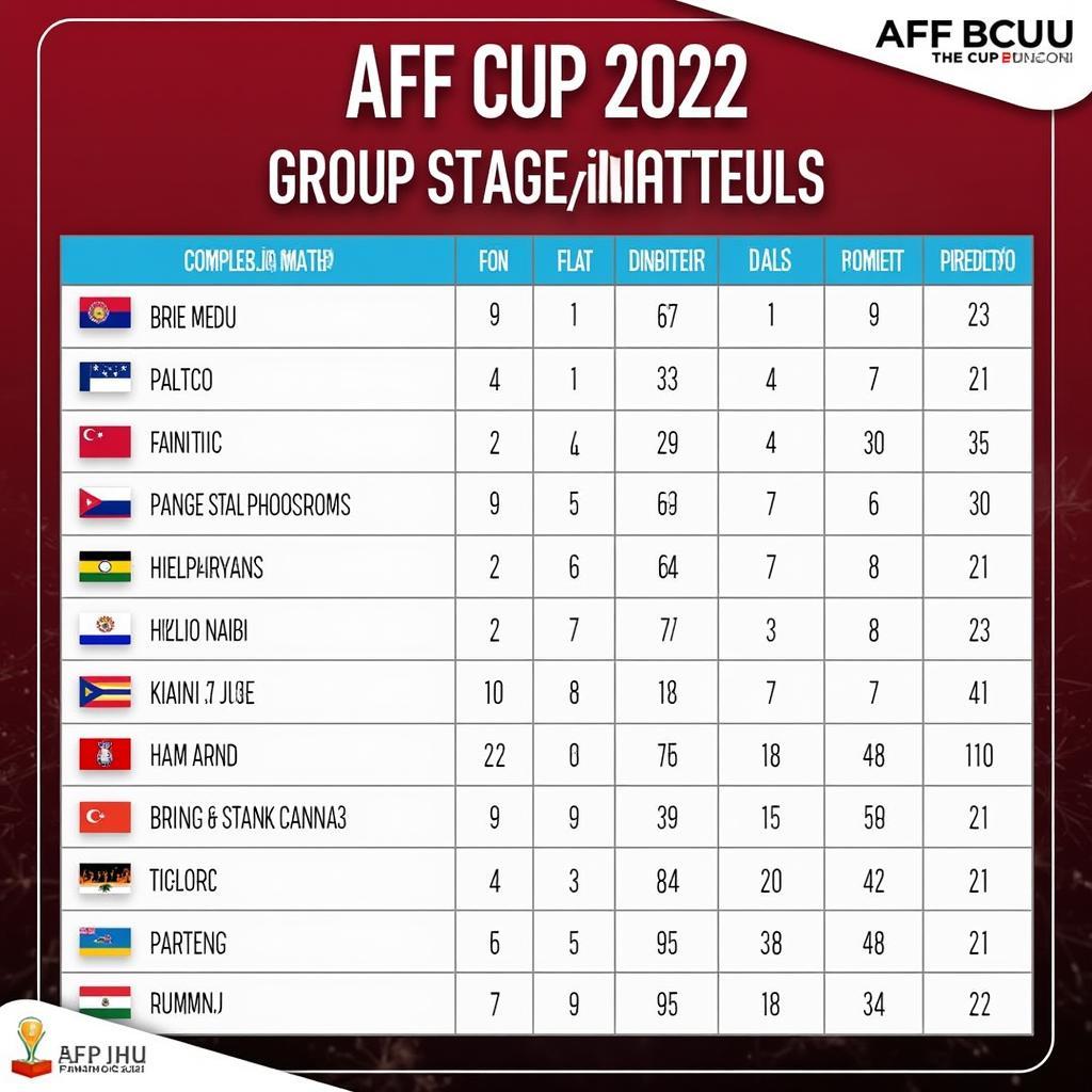 Kết quả vòng bảng AFF Cup 2022