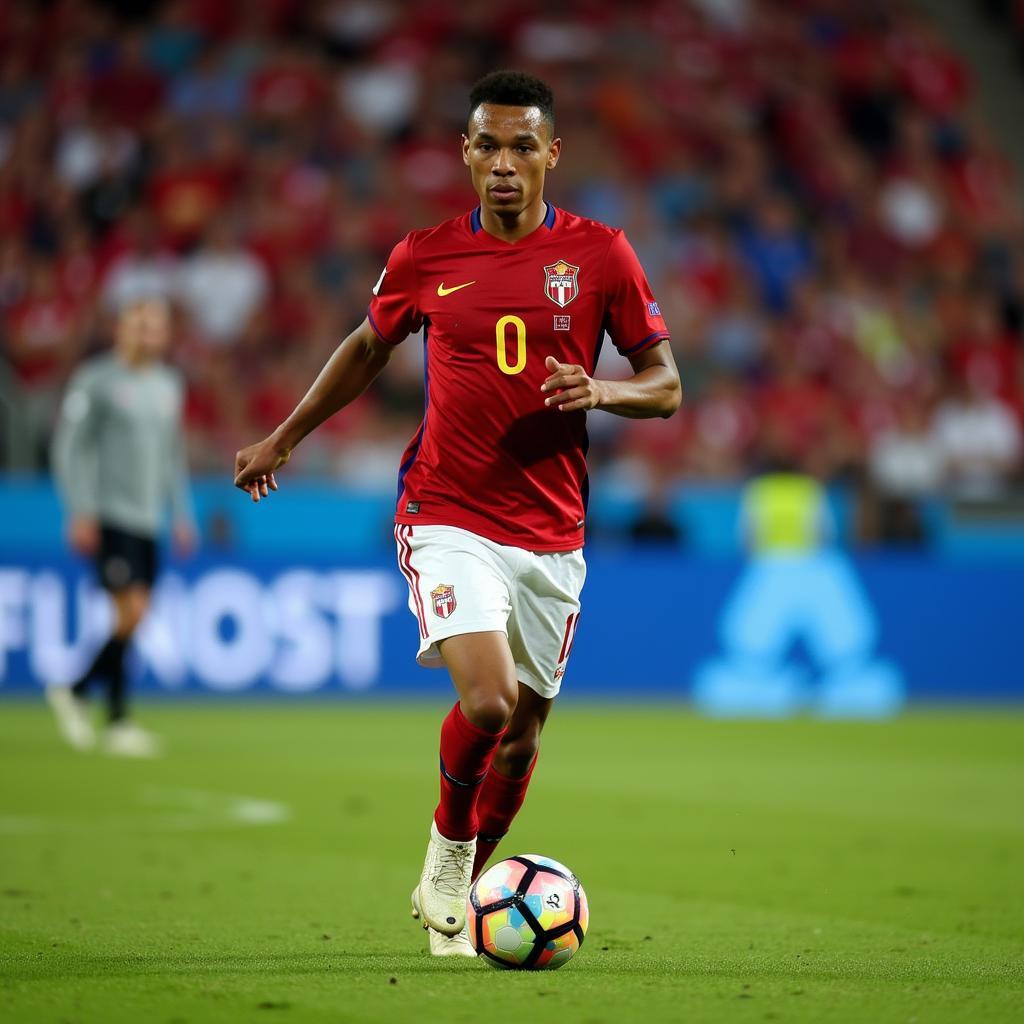 Kylian Mbappé thi đấu tại World Cup 2018