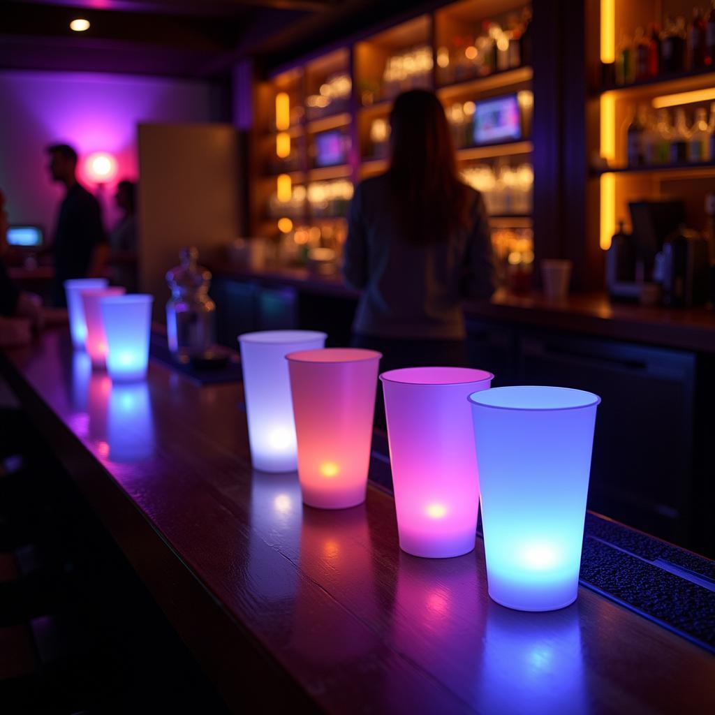 Led cup được sử dụng trong quán bar