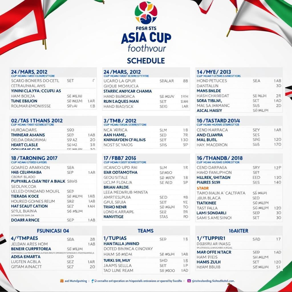 Lịch Đấu Asia Cup Tổng Quan