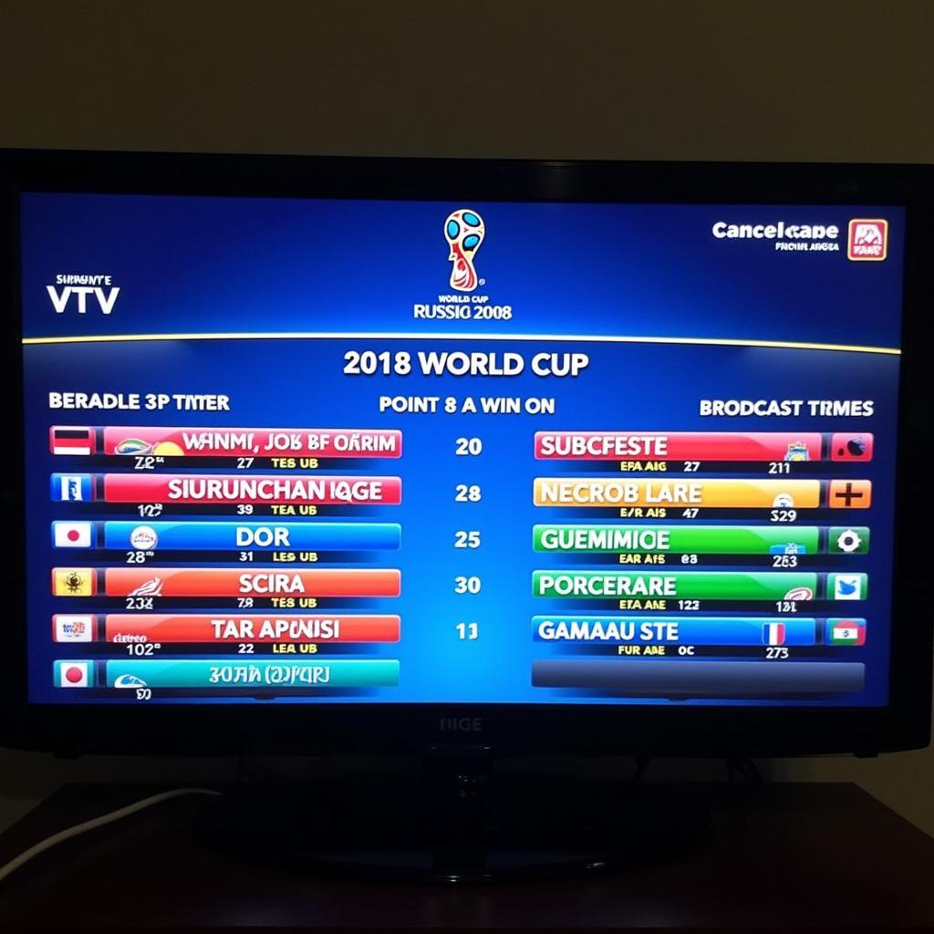 Lịch phát sóng World Cup 2018 VTV trên TV