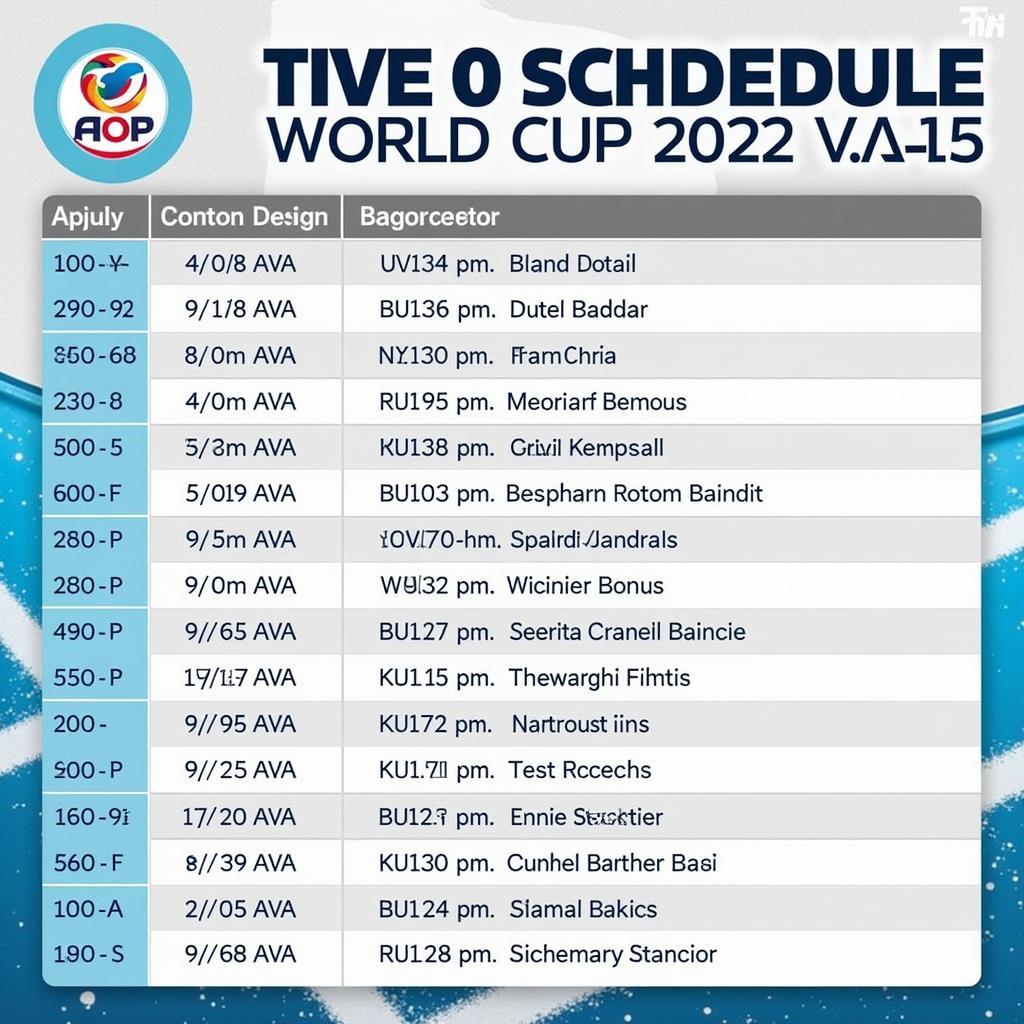 Lịch phát sóng World Cup 2022 VTV5 trực tiếp