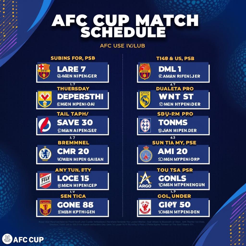 Lịch thi đấu AFC Cup