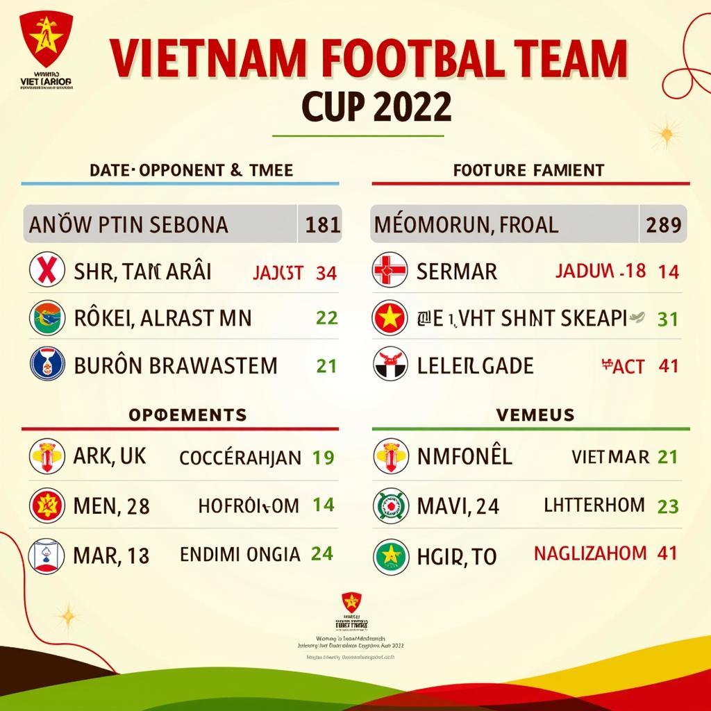 Lịch thi đấu AFF Cup 2022 Việt Nam