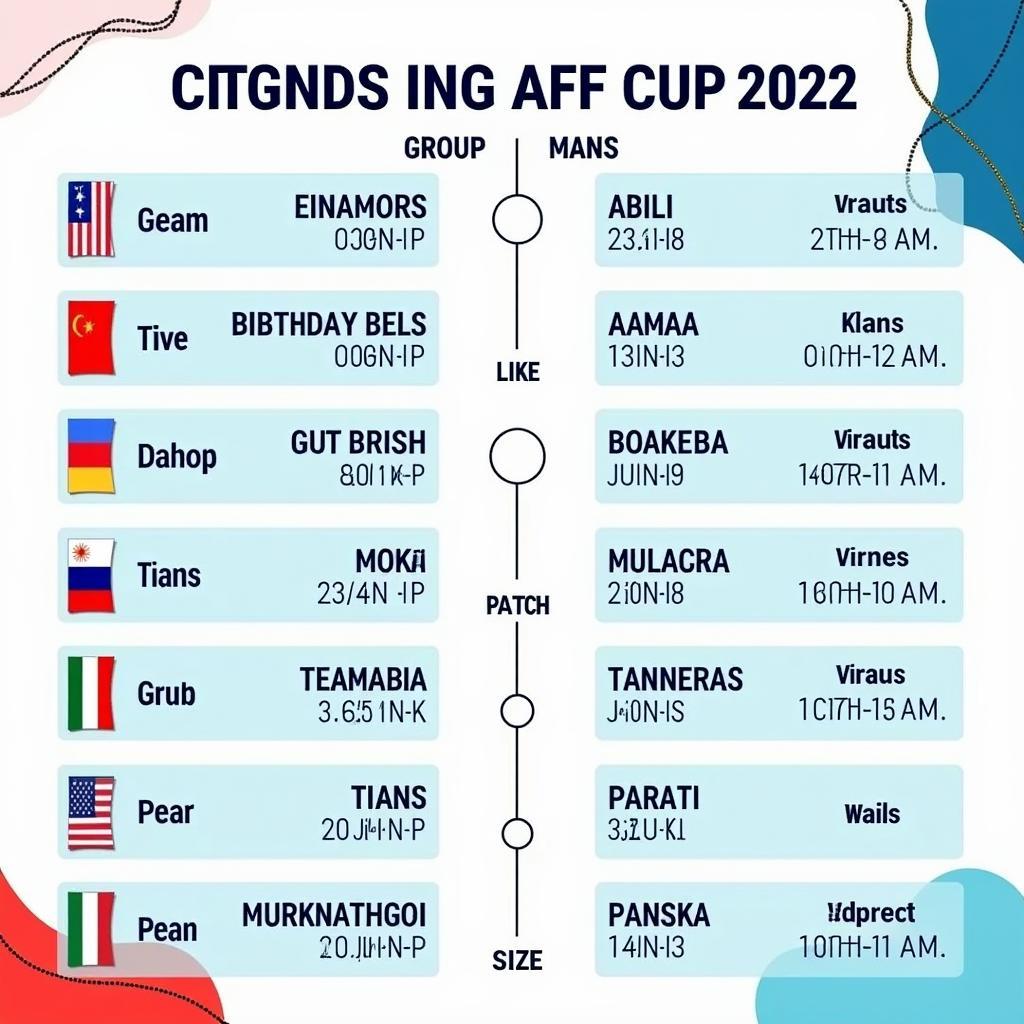 Lịch thi đấu AFF Cup 2022 vòng bảng