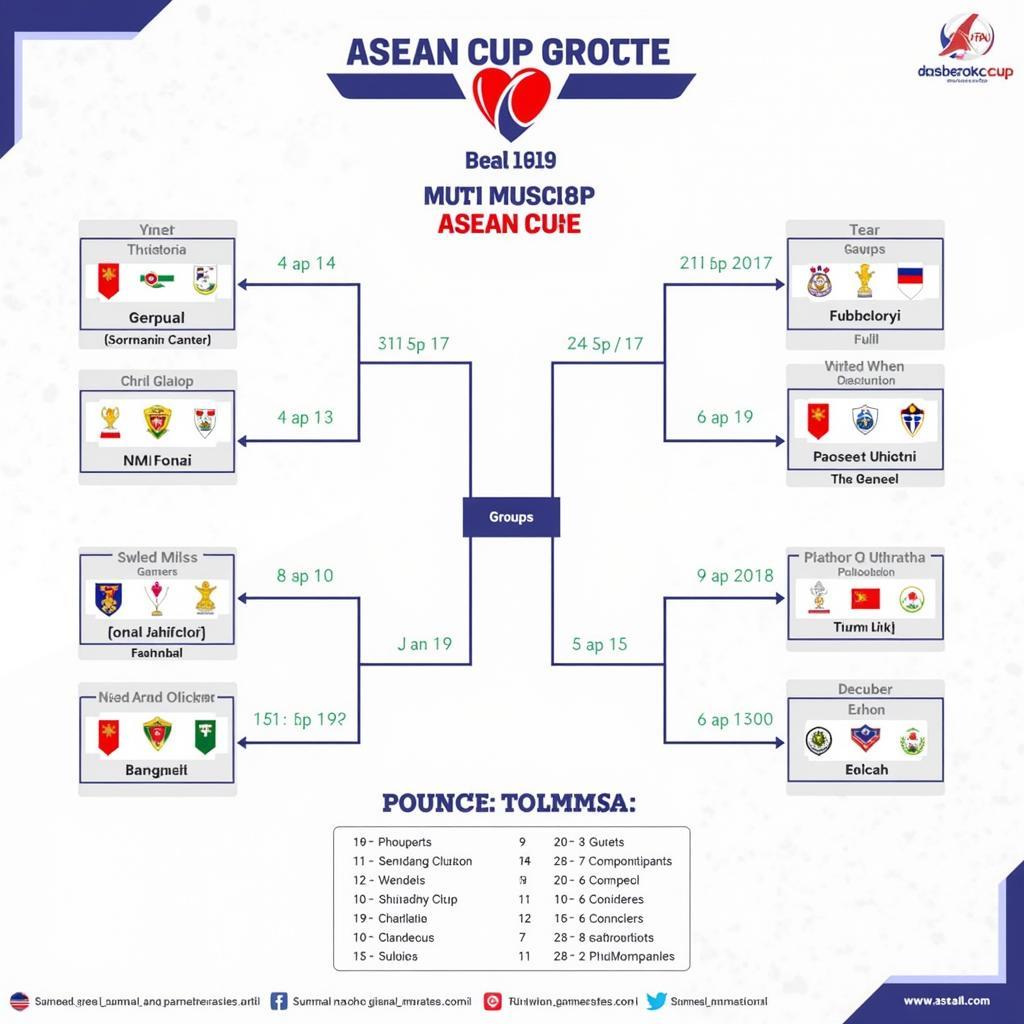 Lịch thi đấu ASEAN Cup 2019 vòng bảng