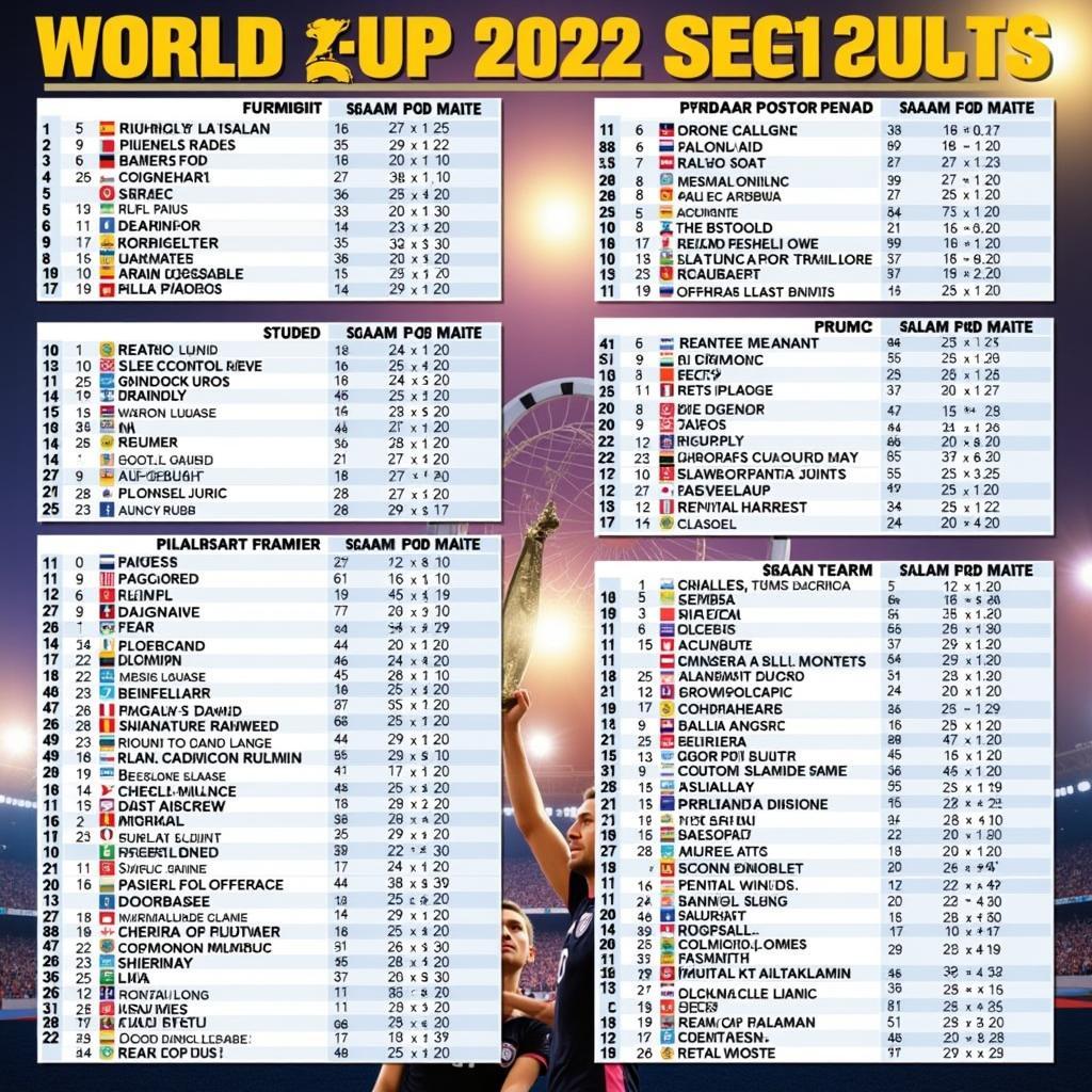 Lịch thi đấu World Cup 2022 chi tiết