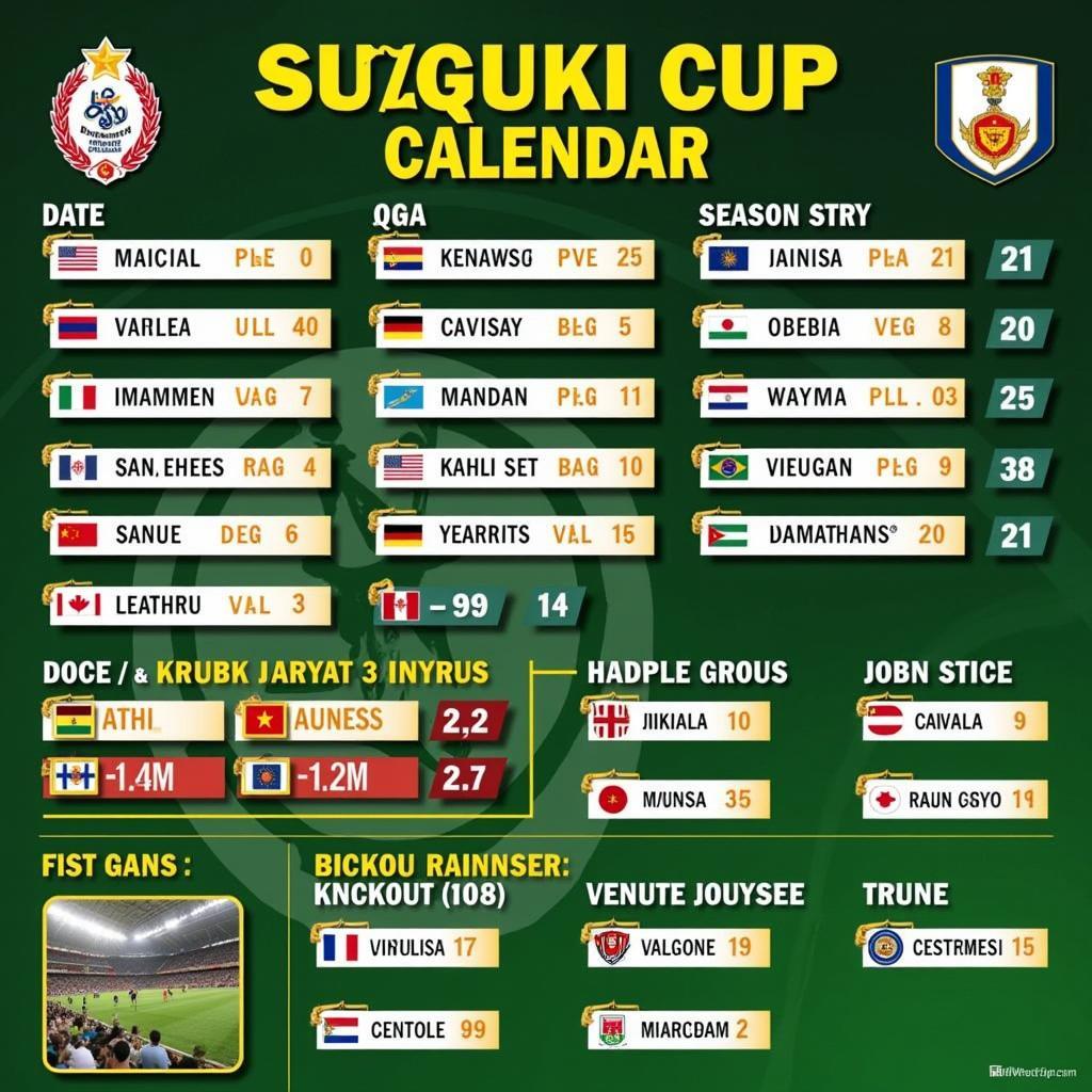 Lịch thi đấu đội tuyển Việt Nam Suzuki Cup