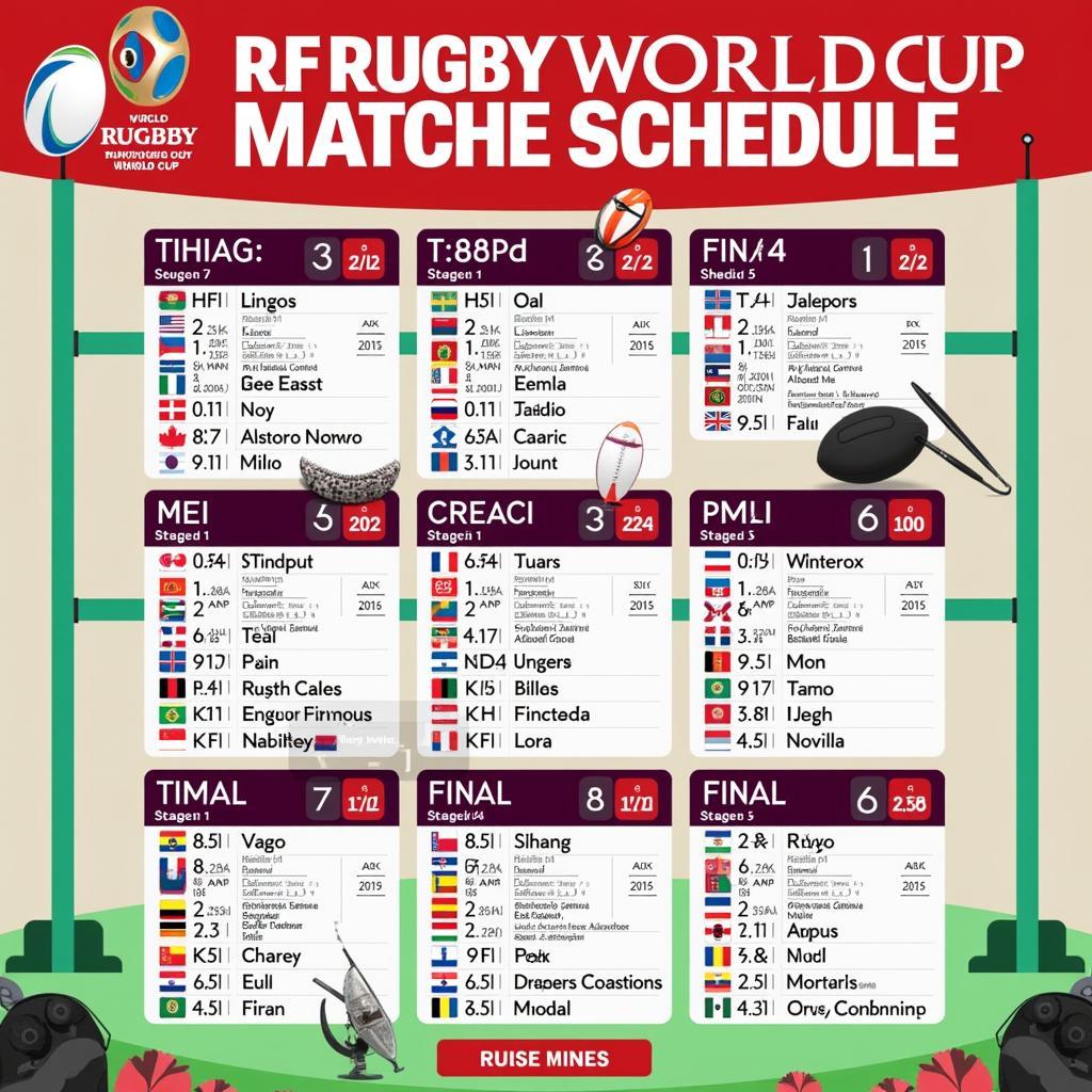 Rugby World Cup 2019 Match Schedule