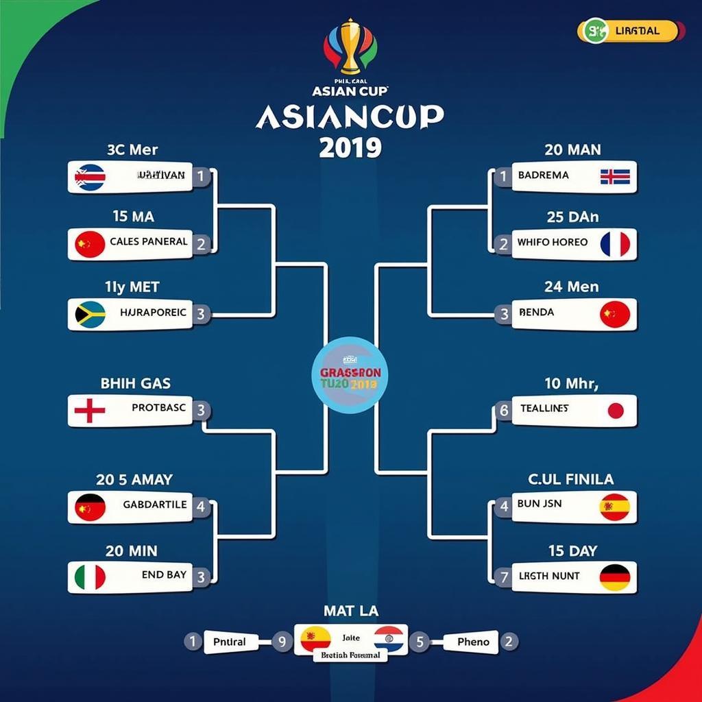 Lịch thi đấu vòng loại trực tiếp Asian Cup 2019