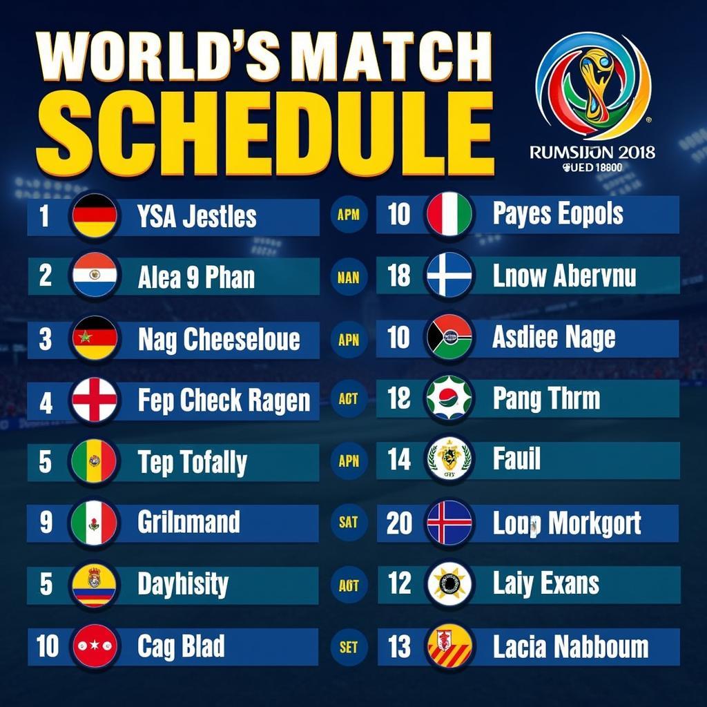 Lịch Thi Đấu World Cup