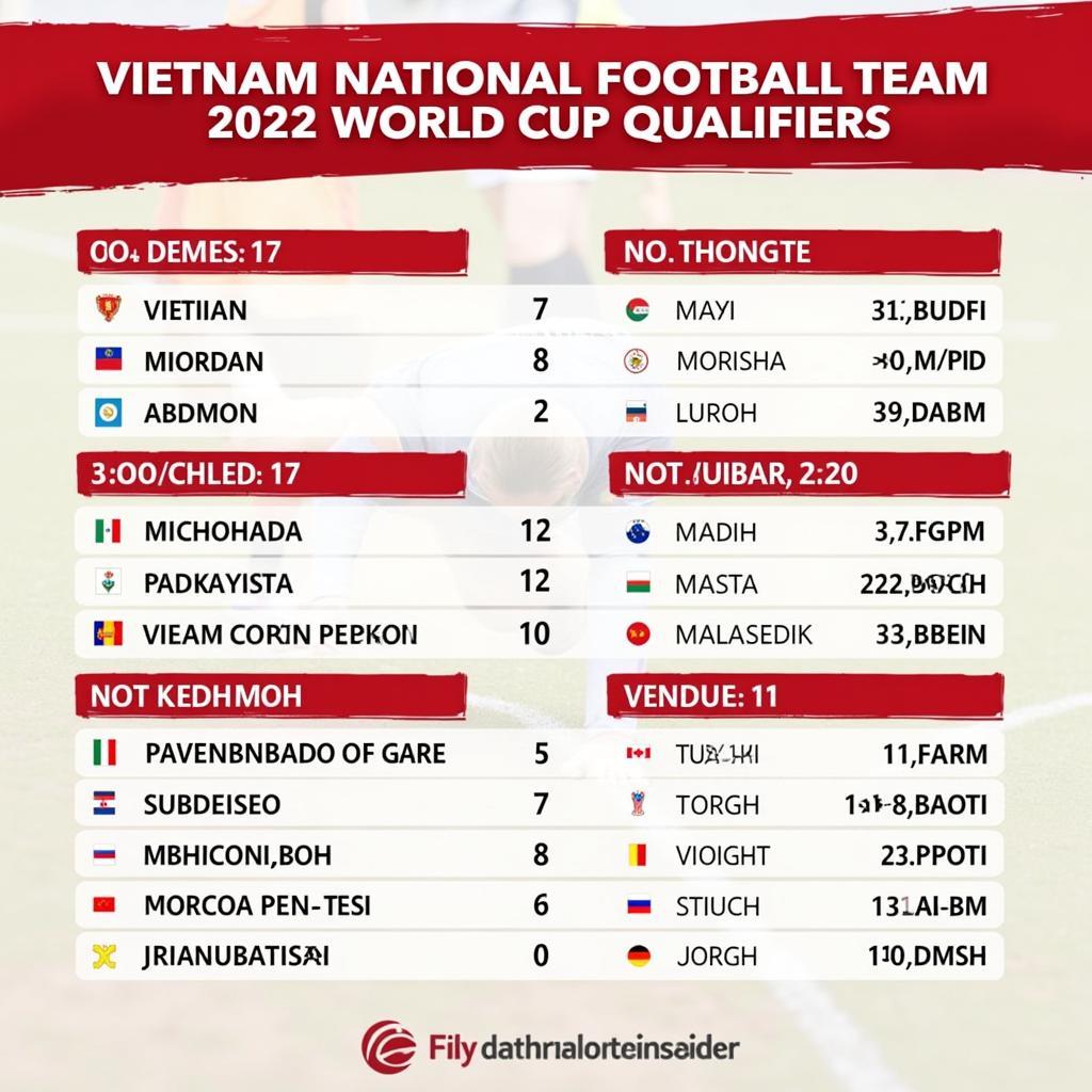 Lịch thi đấu vòng loại World Cup 2022 của đội tuyển Việt Nam