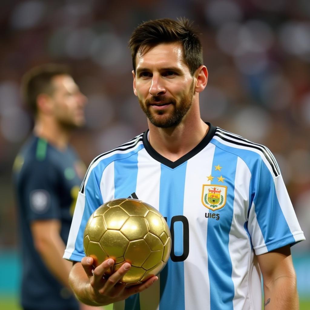 Lionel Messi nhận Quả bóng Vàng World Cup 2014