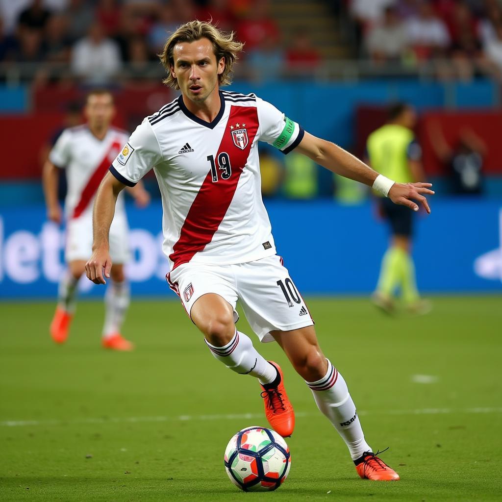 Luka Modric in action during the 2018 World Cup