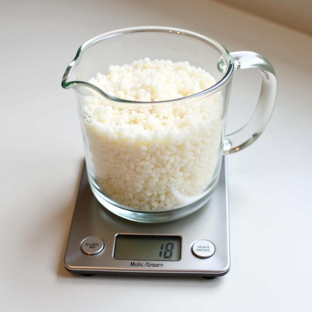 Amount of rice in one cup