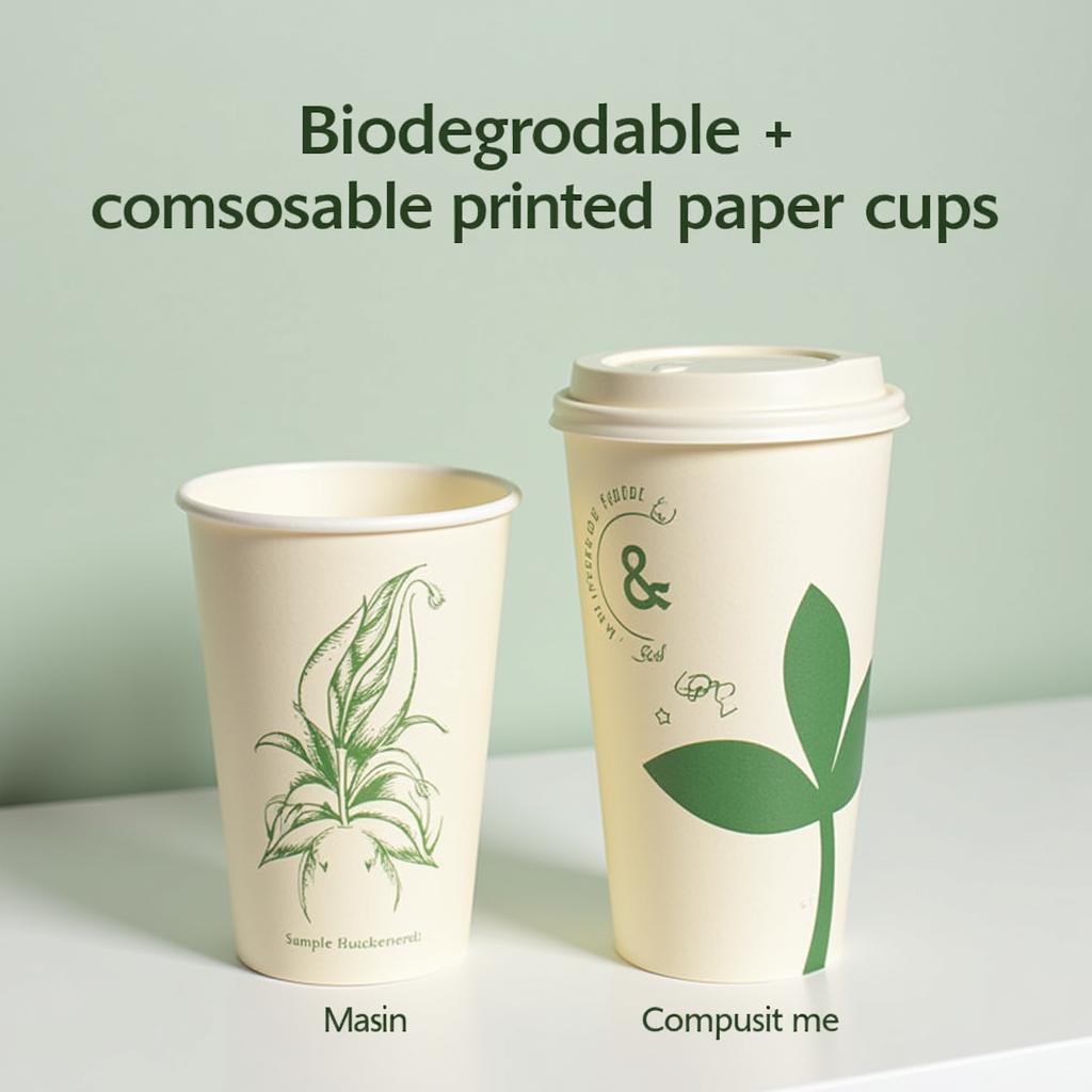 Eco-friendly printed paper cups