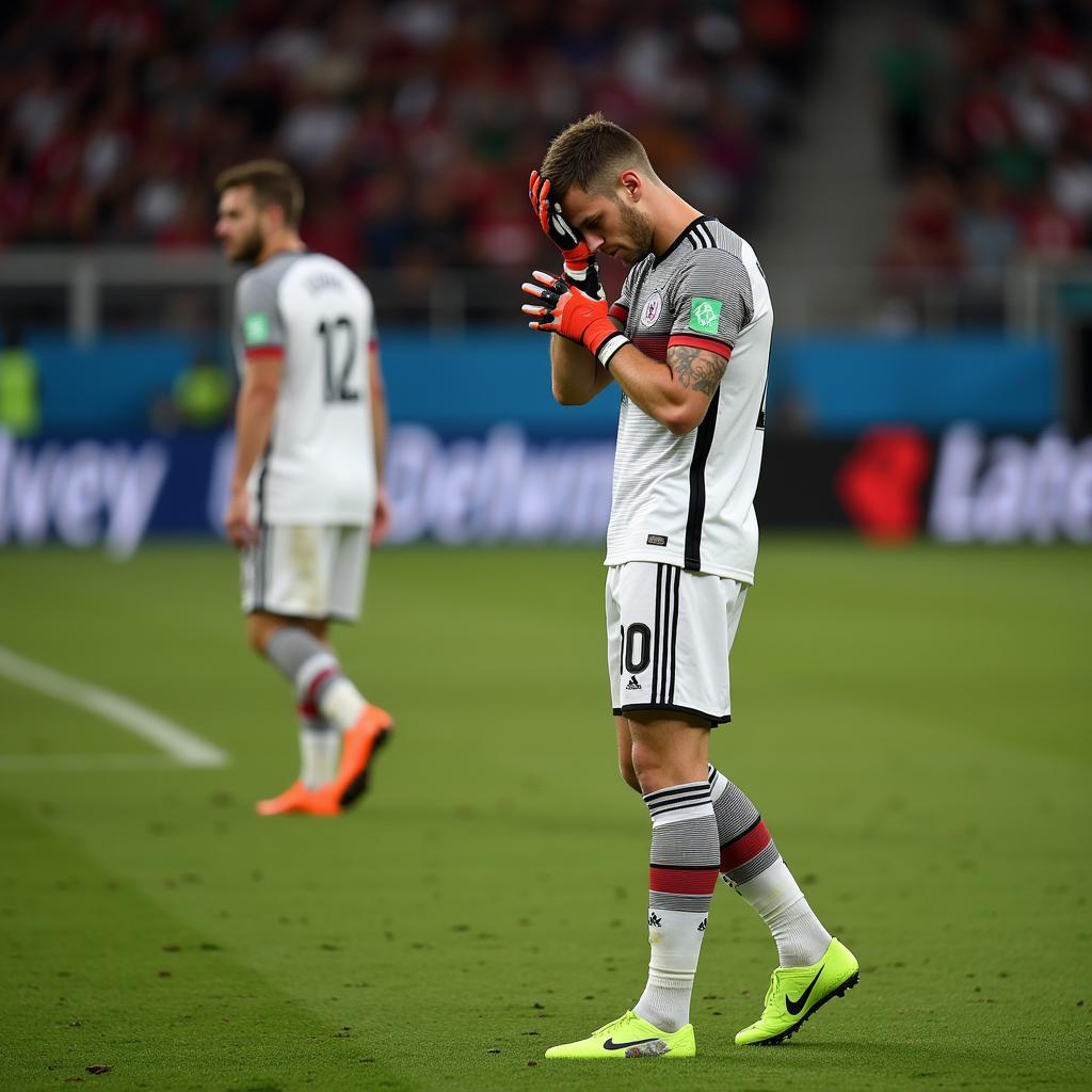 Manuel Neuer thất vọng sau trận thua Hàn Quốc tại World Cup 2018