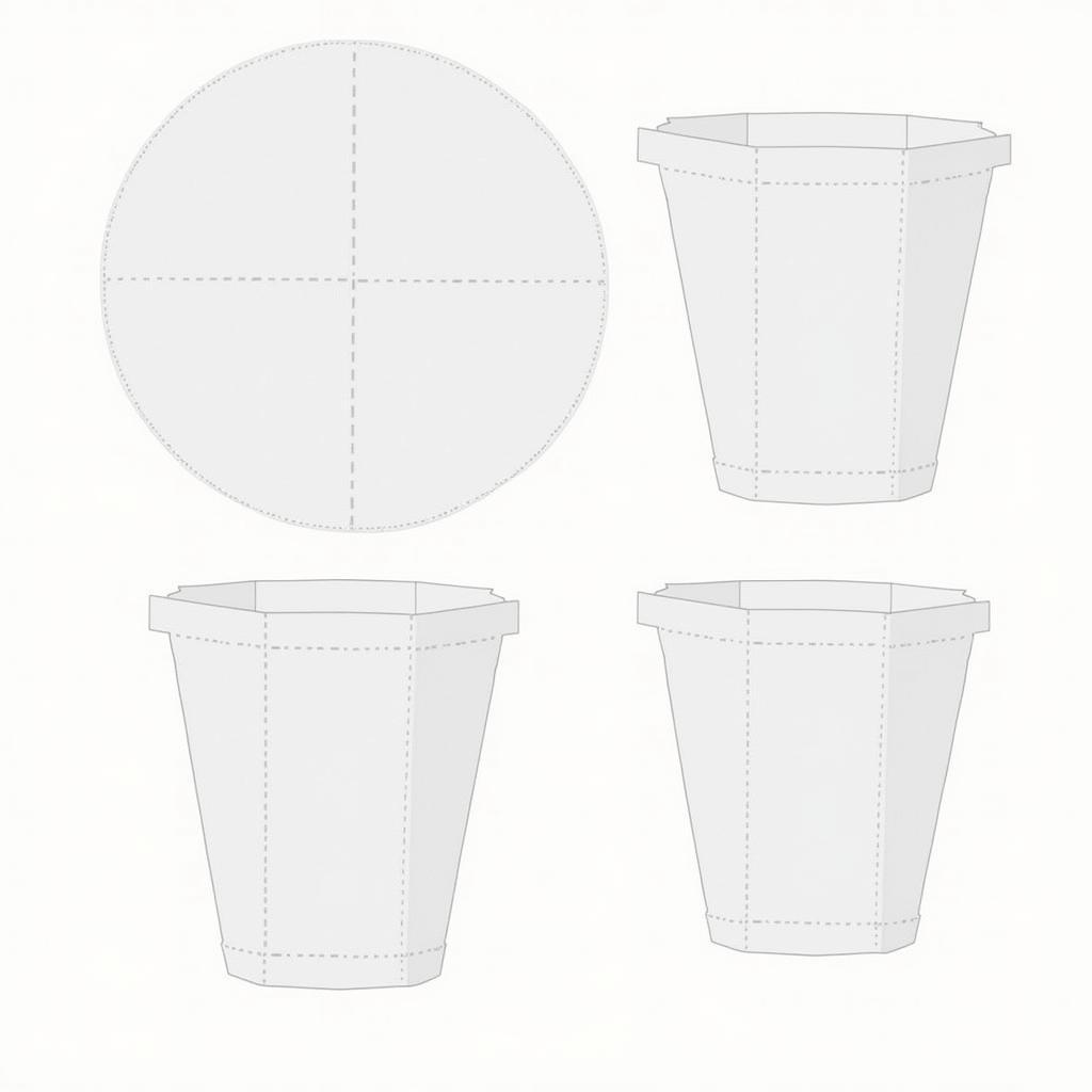 Mẫu Paper Cup Template Cơ Bản