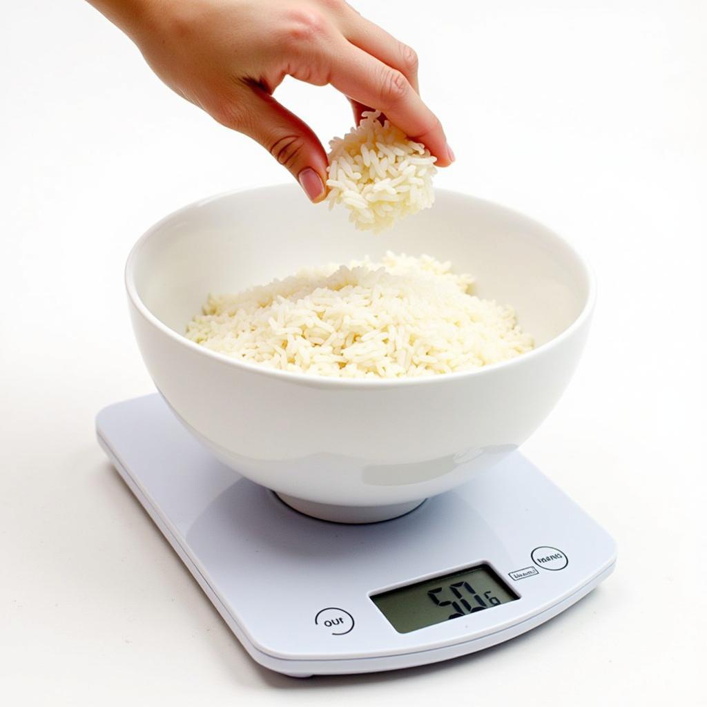 Accurately Measuring Rice Using a Kitchen Scale