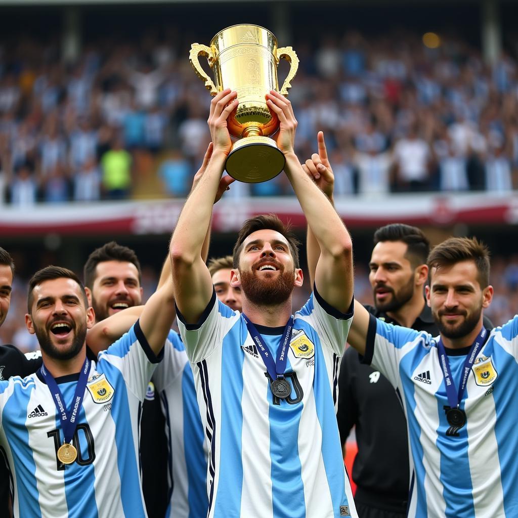 Messi nâng cúp World Cup 2022