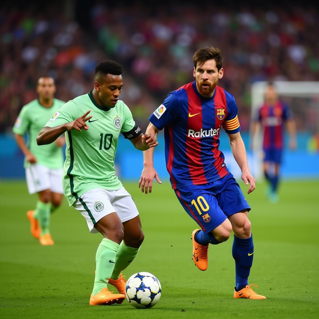 Messi solo vào lưới Nigeria