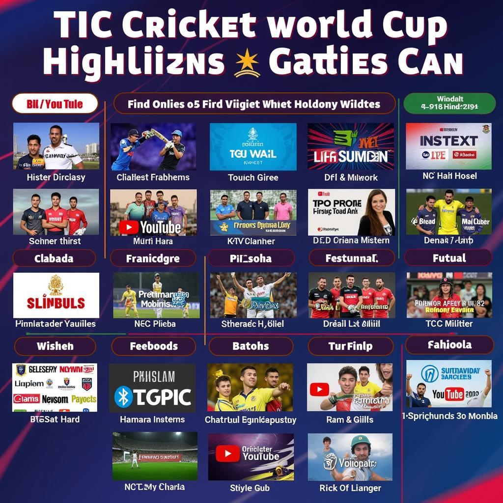 Các nền tảng phát lại trận đấu Cricket World Cup