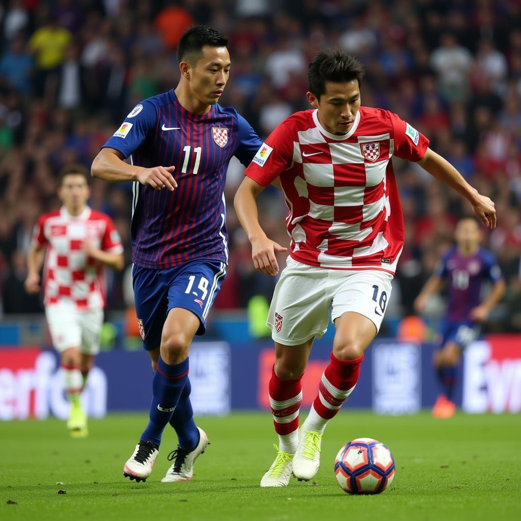 Trận đấu giữa Nhật Bản và Croatia tại World Cup vào ngày 5/12