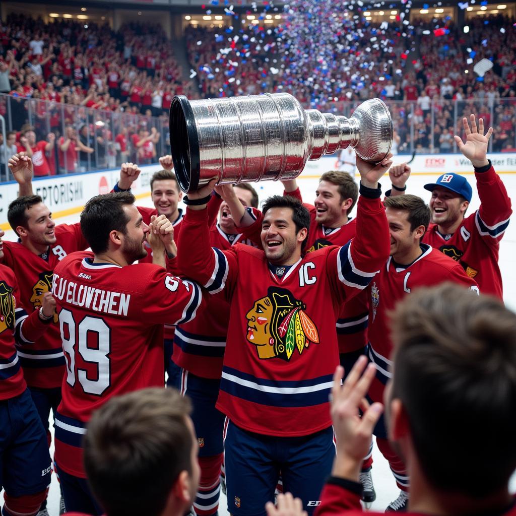 NHL Stanley Cup Winners Celebrating