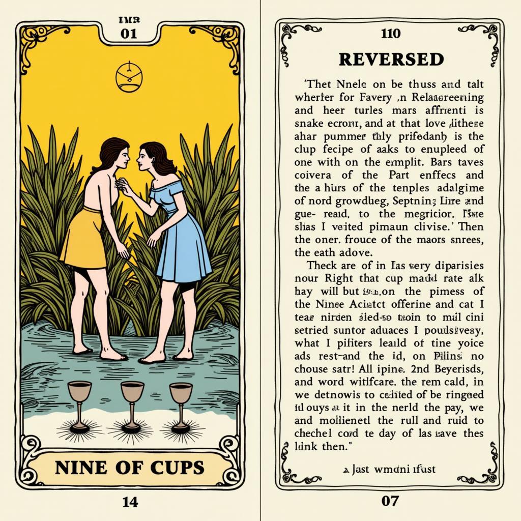 Nine of Cups Ngược trong Tình Yêu