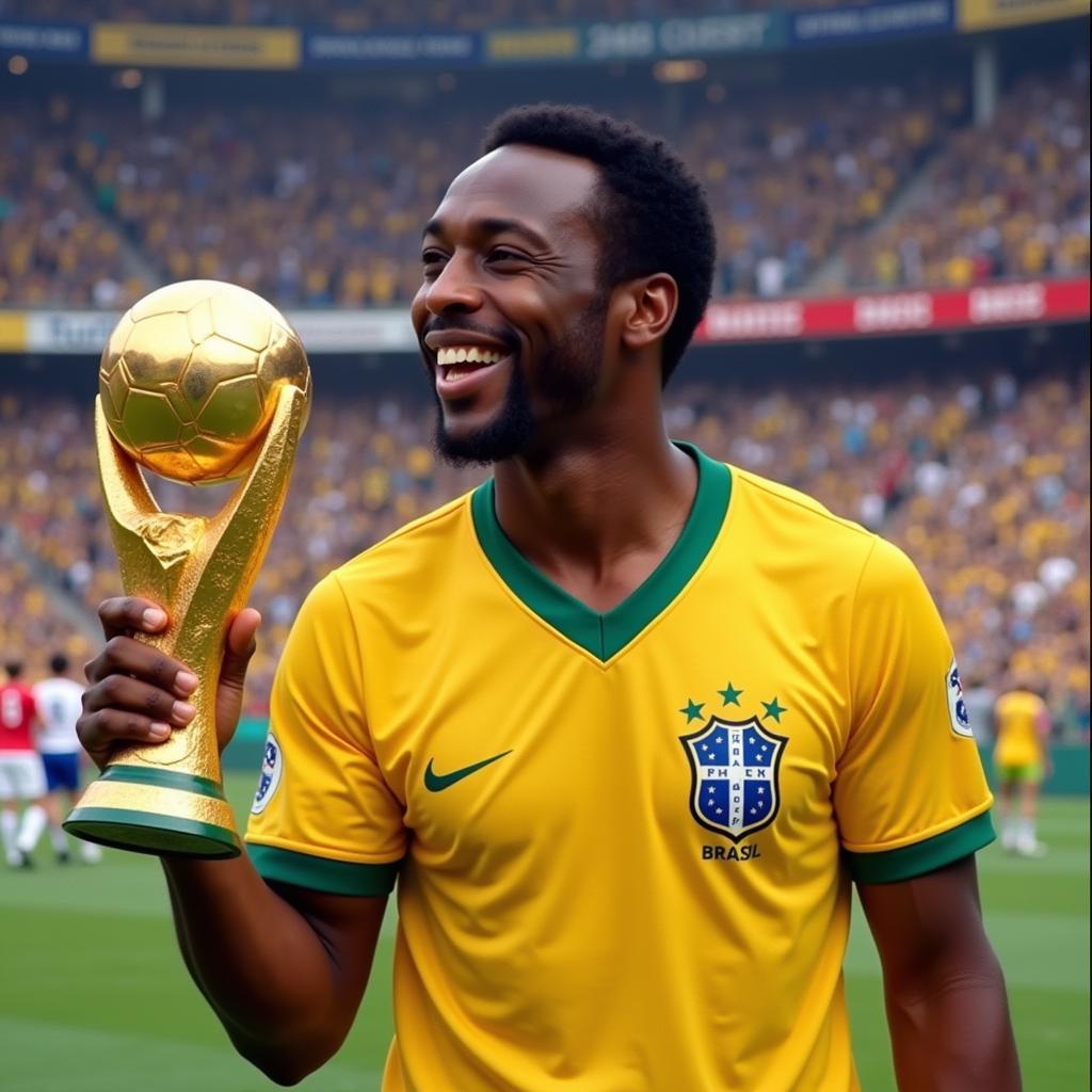 Pele nâng cúp vàng World Cup