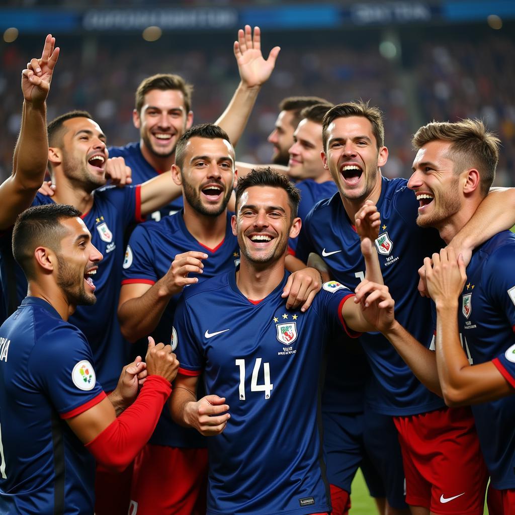 France celebrating their 2018 World Cup victory