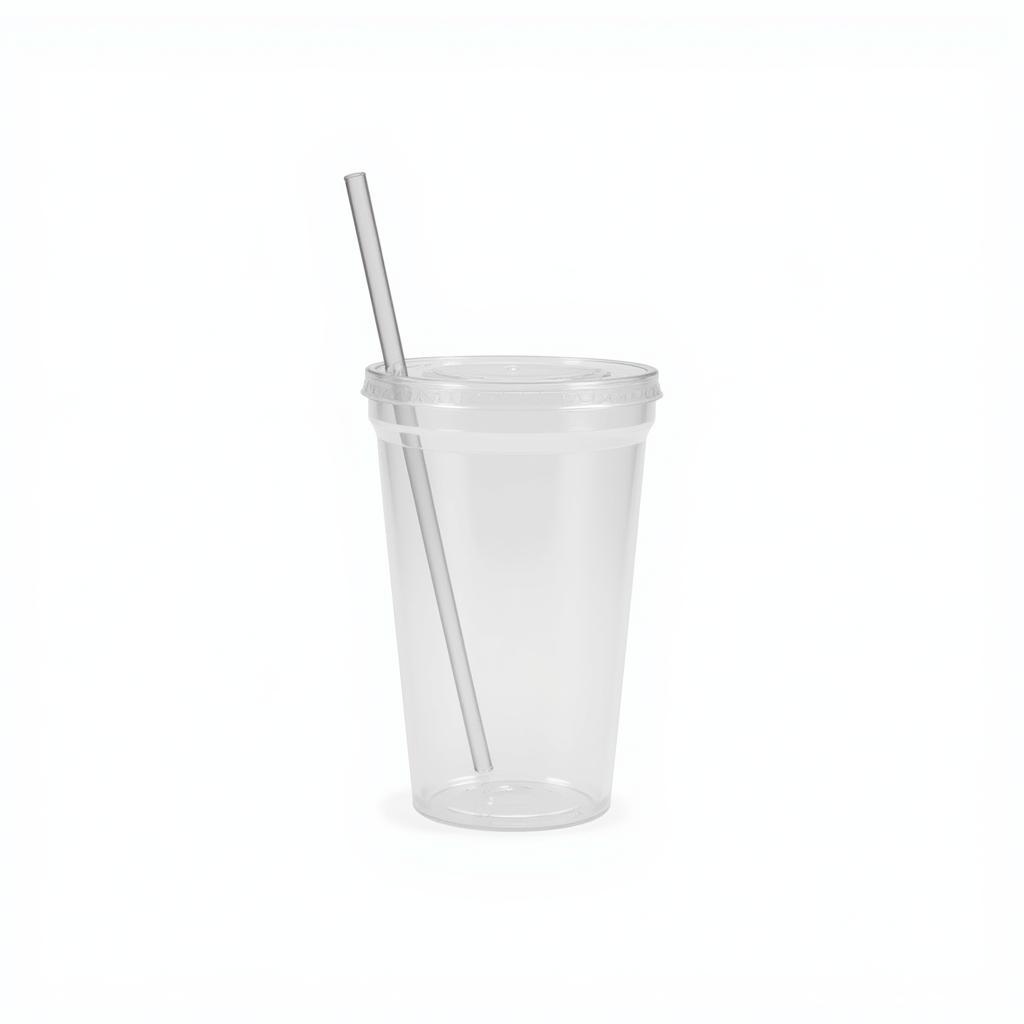 Hình ảnh plastic cup with straw PNG trong suốt