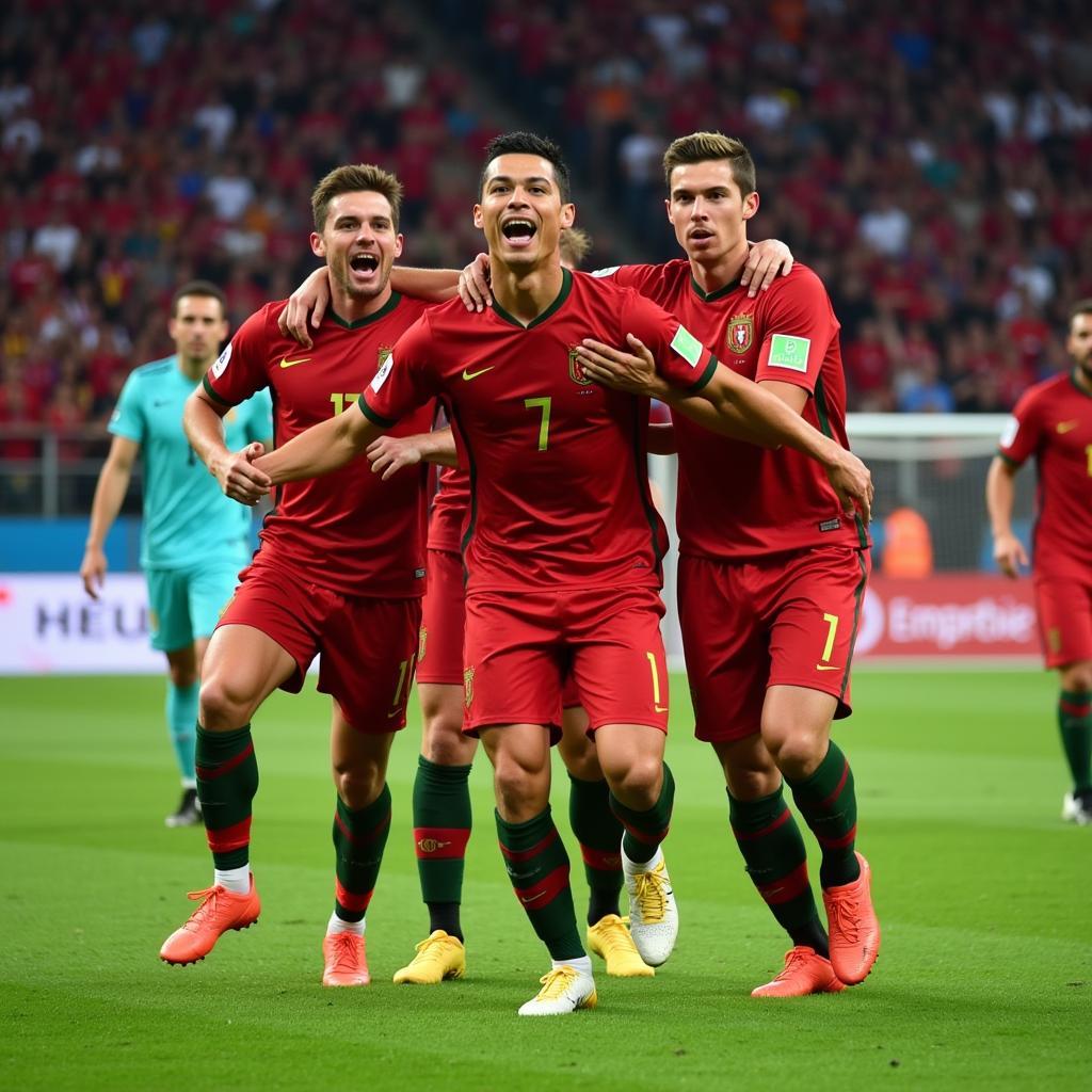 Ronaldo lập hat-trick vào lưới Tây Ban Nha tại World Cup 2018