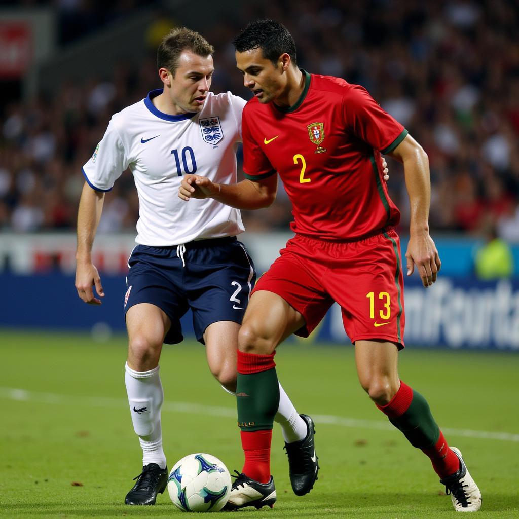 Rooney và Ronaldo va chạm tại World Cup 2006