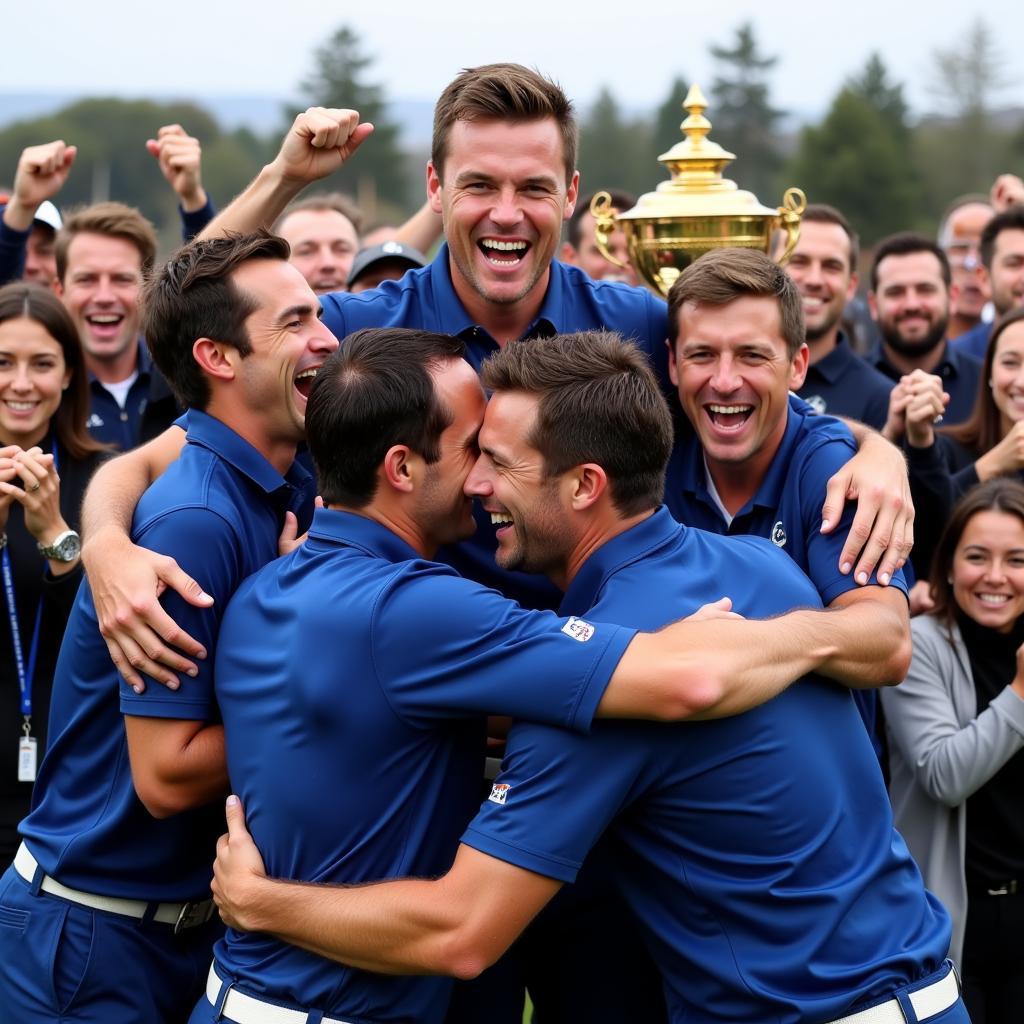 Europe Team Celebrating Ryder Cup Victory