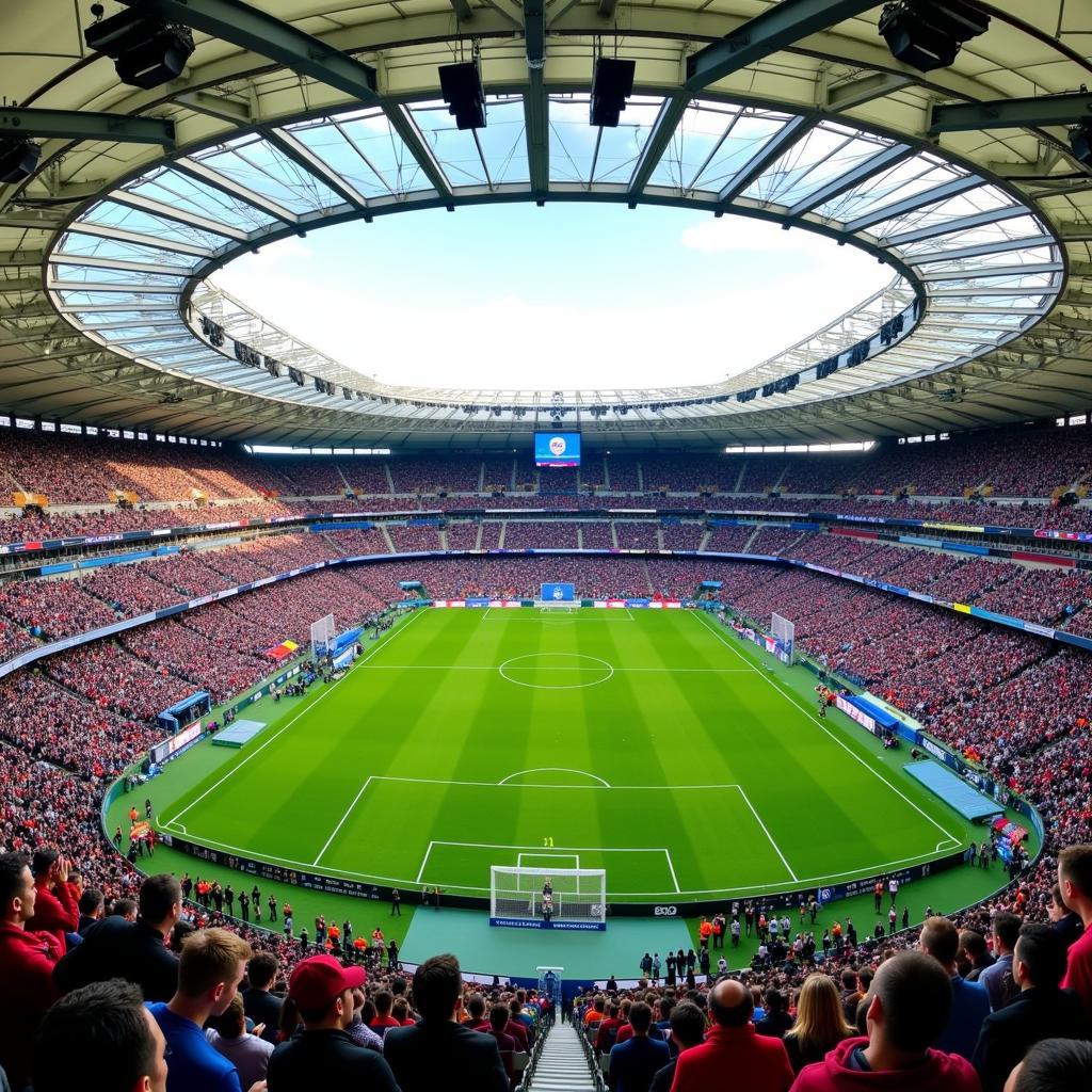 Saint Petersburg Stadium hosting a 2018 World Cup match