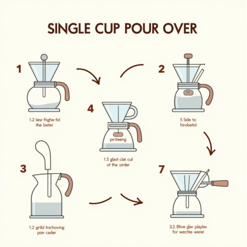 Quy trình pha chế cà phê single cup pour over