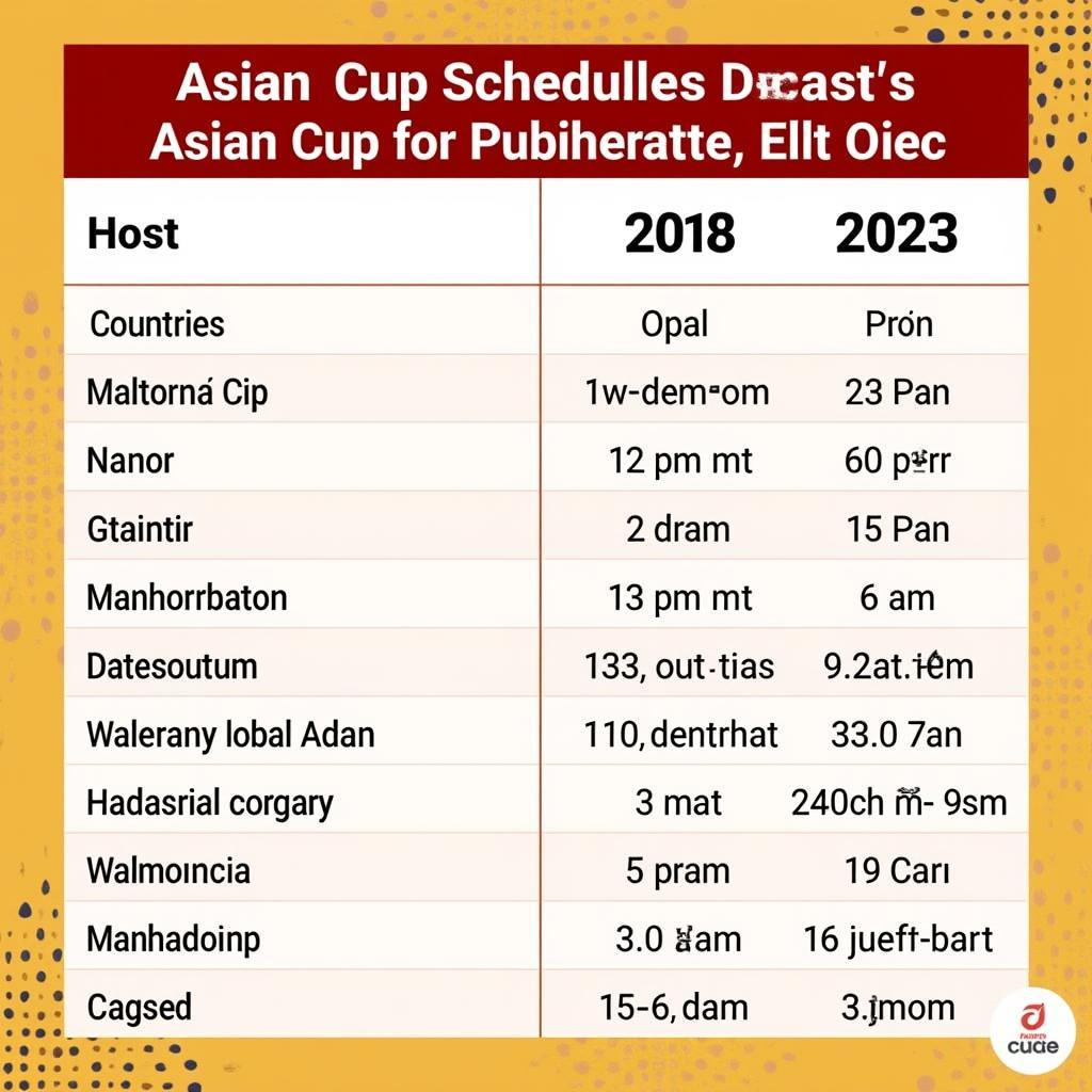 So sánh lịch thi đấu Asian Cup 2018 và 2023