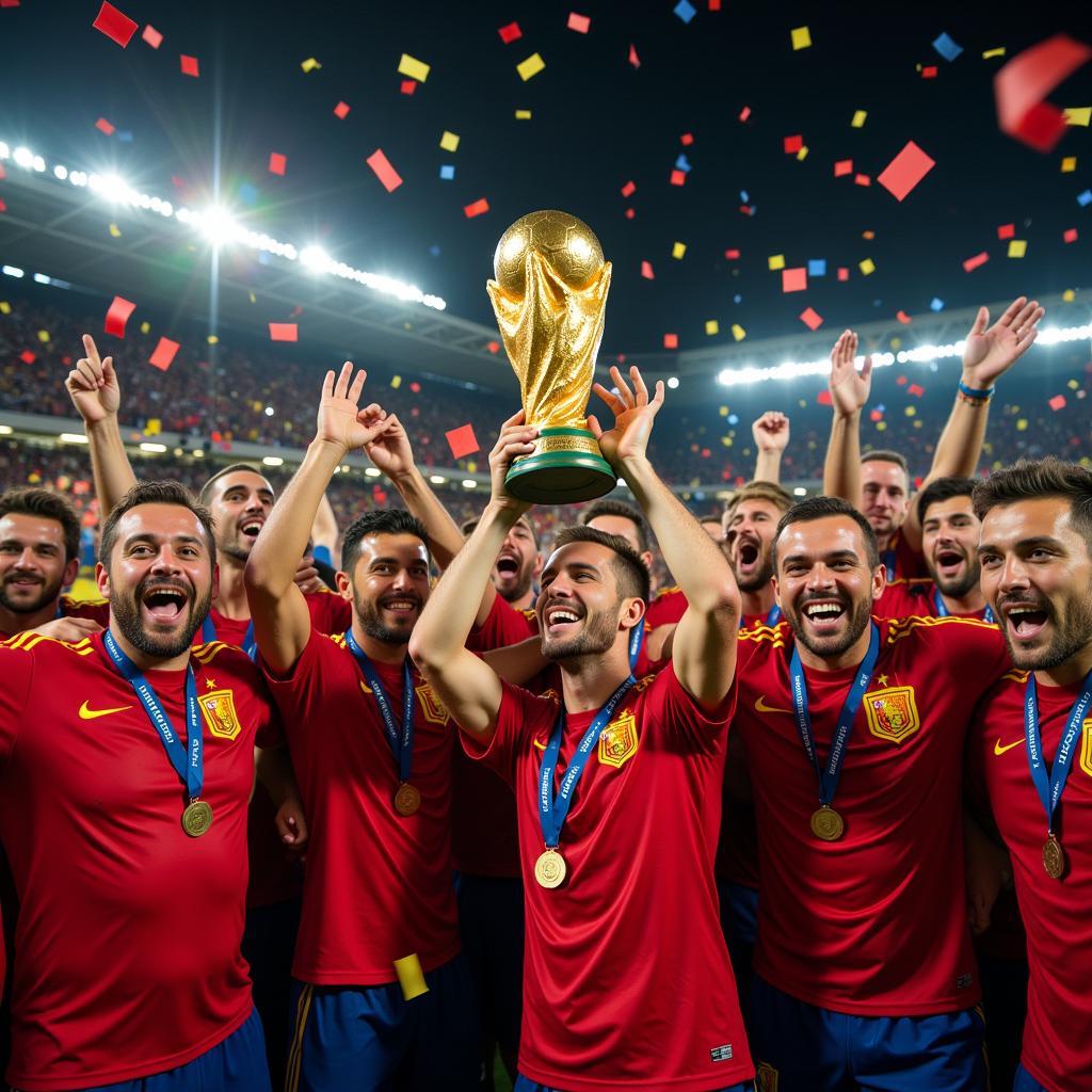 Spain Celebrating World Cup 2010 Victory