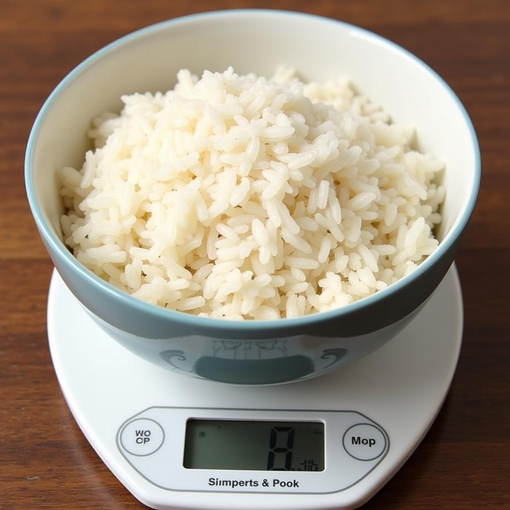 Using a Kitchen Scale to Measure Cooked Rice